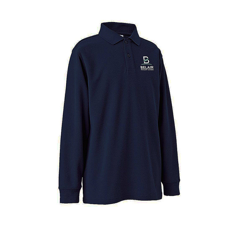 Long Sleeve Polo Shirt - Navy