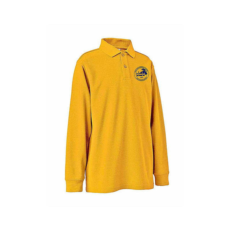 Long Sleeve Polo Shirt - Gold